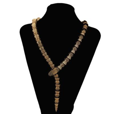 China ALLOY Vintage Snake Choker Necklace Vintage Snake Collar Costume Flexible Snake Collar for sale