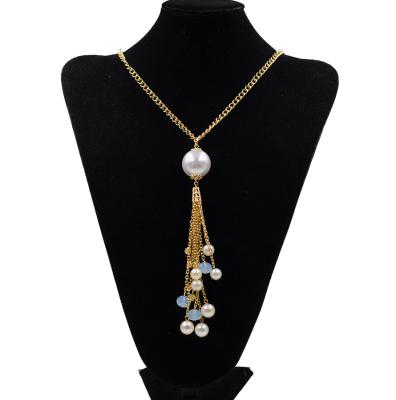 China Trendy Silver Wholesale Fashion Jewelry Wholesale Fashion ALLOY Gold Pearl Knot Necklace ALLOY Gold Necklace Teen Jewelry for sale