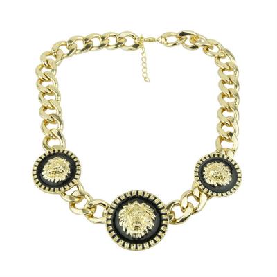 China ALLOY latest design lion head necklace for sale