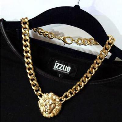 China ALLOY Fashion Lion Necklace Lion Head Necklaces Jewelry for sale