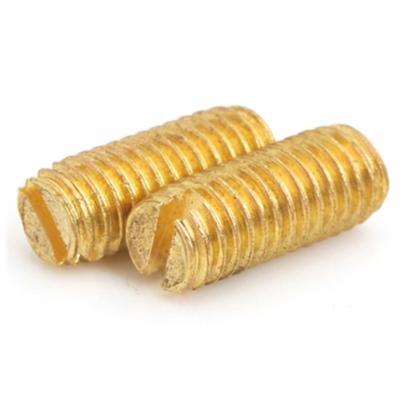 China DIN551 Brass Slotted Slotted Worm Screws With Flat Point ISO4766 for sale