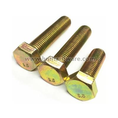 China Galvanized Connection M6 M8 M10 Color Hex Head Bolt DIN6921 for sale