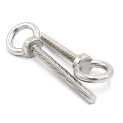 China Lifting And Connecting 316 Stainless Steel Long Eye Bolt Industry Lifting Eye Bolt for sale