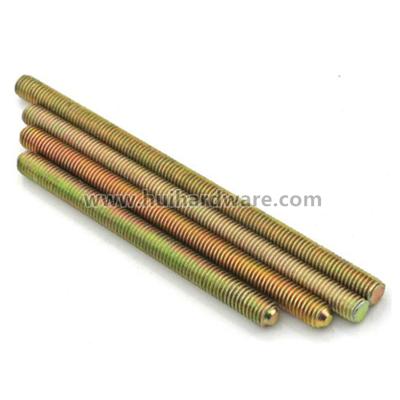 China Galvanized Carbon Steel Solid Threaded Connection Color Rod for sale