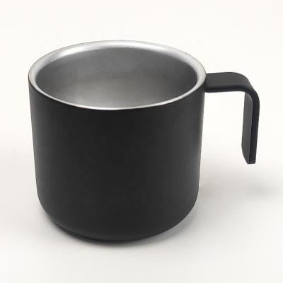 China Akimita Japanese Style 10oz 300ml Stainless Steel Sustainable High Quality Coffee Mug With Unique Handle for sale