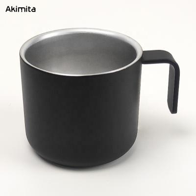 China Akimita 10oz 300ml Stainless Steel Sustainable Hot Selling Portable Black Coffee Mug for sale