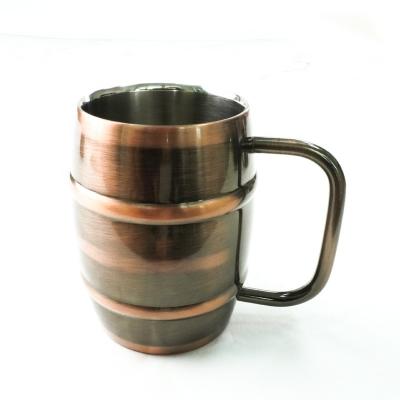 China Akimita New Arrival 14oz 400ml Stainless Steel Viable Bronze Portable Coffee Mug for sale