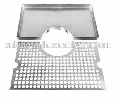 China Sustainable Stainless Steel Beer Drip Tray With Cutout for sale