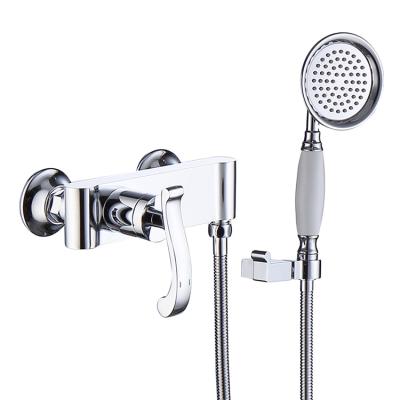 China With Brass Shower Mixer Tap Classic Wall Mounted Bath Hand Shower Set for sale