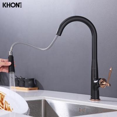 China Modern Pull Out Kitchen Faucet Mixer With Pull Down Sprayer Cold And Hot Water Kitchen Sink Faucets for sale