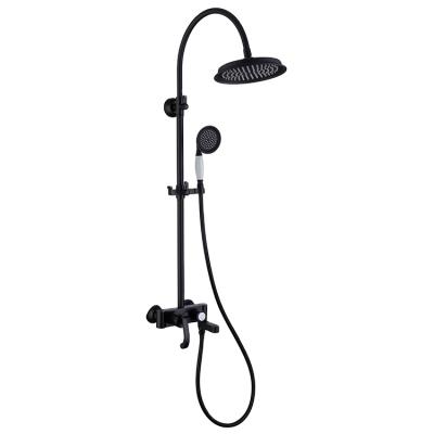 China With Slide Bar Shower Mixer Tap Supplier China Rainfall Shower Faucet Antique Black for sale