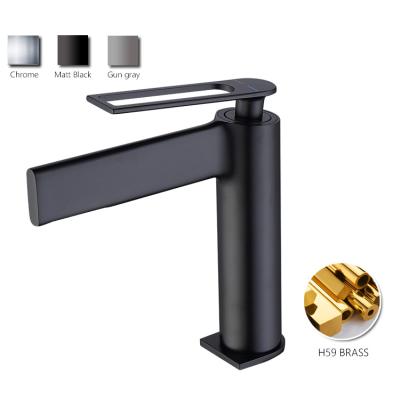 China 2021modern minimalist single hole wash bathroom faucets faucet brass basin faucet for sale