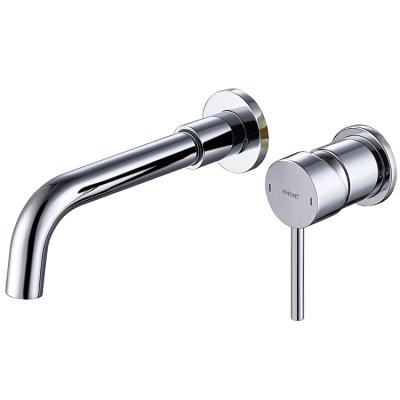 China 2021 Modes Modern Style Chrome Bathroom Basin Wall Mounted Rotatable Brass Faucet for sale