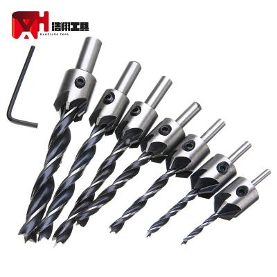 China Customizable Spiral Type Durable Driver Drill Wear Resistant Woodworking Chamfering Tool Kit for sale