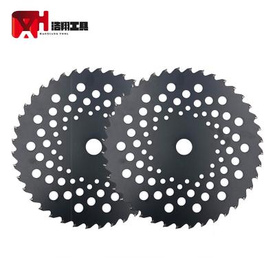 China High Speed ​​Smooth/Straight Edge 255mm x 40T Circular Black Alloy Steel Saw Blade For Cutting Grass CTT Blade Grass Cutter Blade For Brush Cutter for sale