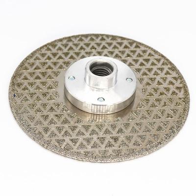 China Density Board Tile Stones Concrete M14 Cutting Excavator Cutting Hard Granite Plated Diamond Saw Blade With Flange for sale