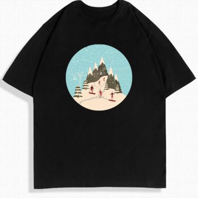 China MOQ Summer Apparel 100% Cotton Round Neck Christmas Stockings QUICK DRY T-shirts Customized for sale