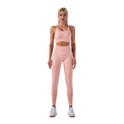 China New type fitness breathable price attractive manufactureres in gym low price yoga sport set for sale