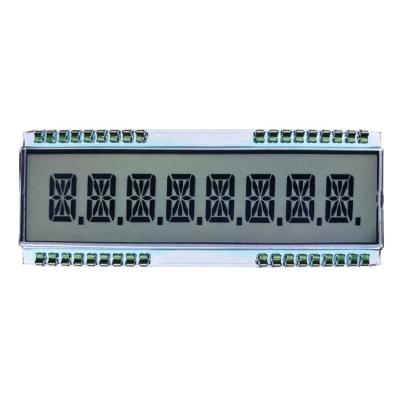 China Custom LCD 14 Segment 8 Digit LCD Screen TN LCD Display For Fuel Dispenser 64*12.5 mm for sale