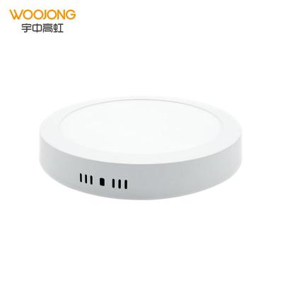 China WOOJONG Outdoor Mounted Fashionable 6w 12w 18w 24w Led Round Flat Ceiling Panel Light for sale