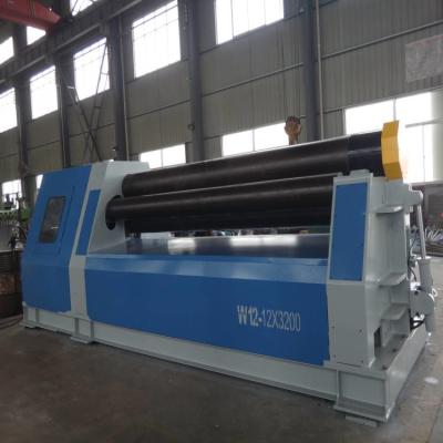 China Building Material Stores Rolling Machine For Sheet Metal W12-12x3200 Series CNC Roller Plate Bending 3200 for sale