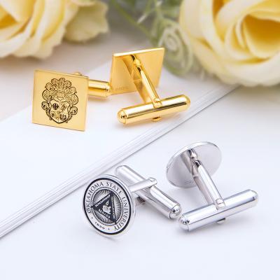 China Cufflinks Silver 925 Sterling Silver Personalized Hot Selling Custom Cufflinks Family Crest Shirt Cufflink Photo Men Cufflinks for sale