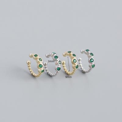 China TRENDY Women Slap Earrings Jewelry Custom 925 Sterling Silver Gold Plated Silver Rhinestone Ear Cuff Earrings for sale