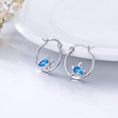 China 925 Sterling Silver Cute Butterfly Panda Women Stud Earrings Custom Dolphin Cute Animal Circle Stud Earrings for sale