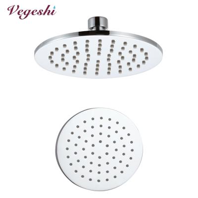 China Chrome Free Diver Vegeshi Metal Rain Shower Head 6-Inch Rainfall Showerhead Fixed Adjustable Mount Swivel Brass Ball for sale