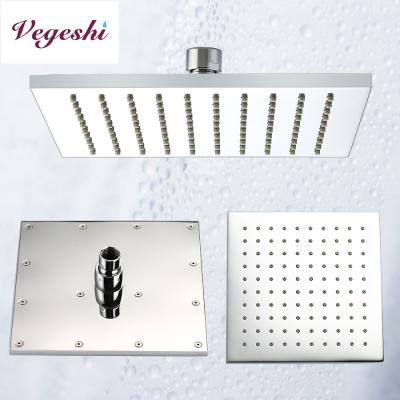 China Without Diverter Vegeshi 8 Inch Brass/304 Stainless Steel Square Bath Shower Head for sale