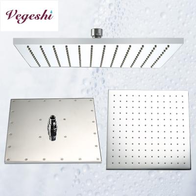 China No Turnout Hotel Bathroom Shower Head 12 Inch Square Rain Head Shower for sale