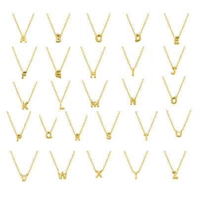 China BNX Jewelry CLASSIC Initial Letter Pendant Necklace For Women Girl Freestyle Personalized A-Z Letter Pendant Necklace for sale