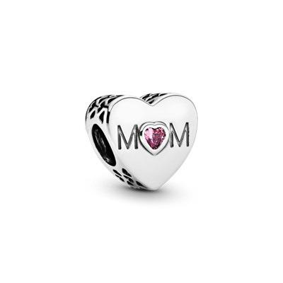 China BNX CLASSIC Jewelry Pink Mom Heart Charm Fit For Pandoraer for sale