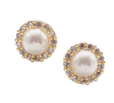 China BNX FASHION Jewelry White Pearl Earrings In Hot 2021 Women's Zircon Pearl Earrings Tour Zircon Stud Earrings for sale