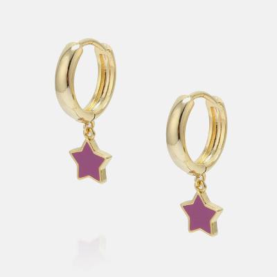 China BNX cute jewelry earrings sweet and beautiful gold plated star earrings classic style small earrings for sale