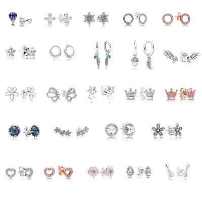 China BNX Romantic Jewelry 925 Sterling Silver Non-piercing Cubic Zirconia Earring For Women 4 Prongs Setting Earring for sale