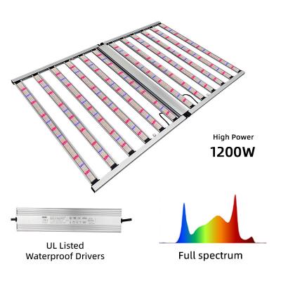 China Lámpara de plantas de aluminio de espectro completo 1200W LED Luces de crecimiento para plantas Luces de crecimiento elegantes para plantas de interior en venta