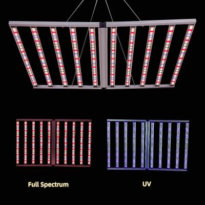 중국 1200W 2채널 디밍 가능한 전광선 LED 성장등 UV 및 IR 판매용