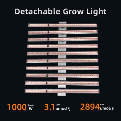 China 1000W Dimmbare LED-Wachstumsleuchten 3 Kanal abnehmbares Design zu verkaufen