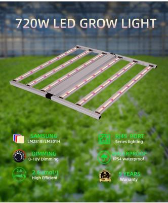 China Panel de luz de crecimiento LED personalizado y atenuable de 720W para requisitos específicos de la planta en venta