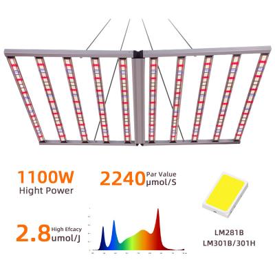 중국 1100W UV IR LED 성장 빛 접이 가능한 브래킷 UL CE 승인 판매용