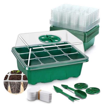 중국 Customized Garden Plant Nursery Tray Pot Grow Germination Starter 12 Cells Plant Seedling Trays 판매용