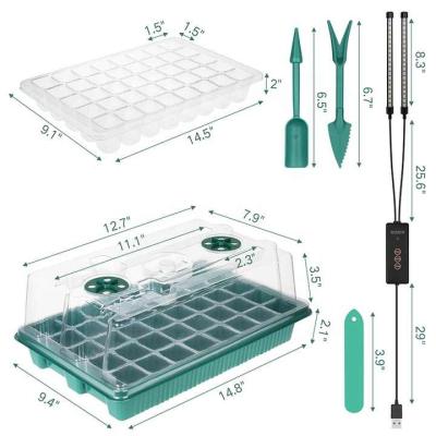 Chine Plateaux en plastique pour la germination des plantes avec couvercle / trous de drainage pour une germination réussie des graines à vendre