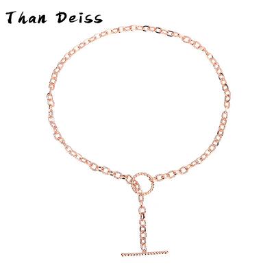 China Fashionable paragraph of S925 Sterling Silver Hip-Hop Punk Women's punk necklace new a Word clasp twist square match for sale