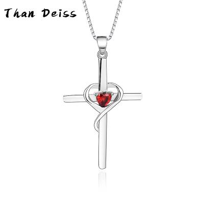 China CLASSIC Niche Vintage Personalized Accessories Matching Jewelry S925 Sterling Silver Cross Women's Cross Necklace Pendant for sale