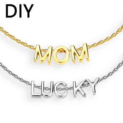 China CLASSIC simple number mother accessories send mom girlfriend gift S925 Sterling Silver DIY with 26 letter bracelet female for sale