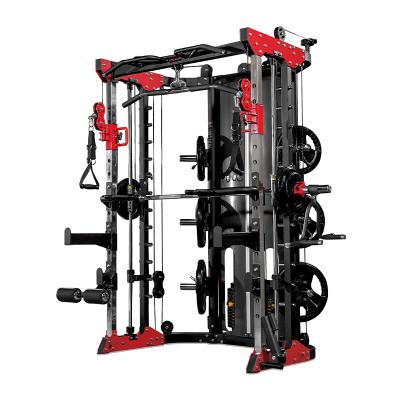 China Multifunctional Multiplayer Training Smith Machine Trainer Multi-Function Cable Body Exercise Power Rack Gym Equipment Commercial Multi Squat Trainer for sale