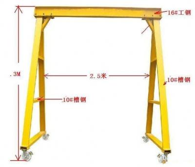 中国 Single Girders Gantry Hoist Crane For Small Room And Sale 販売のため