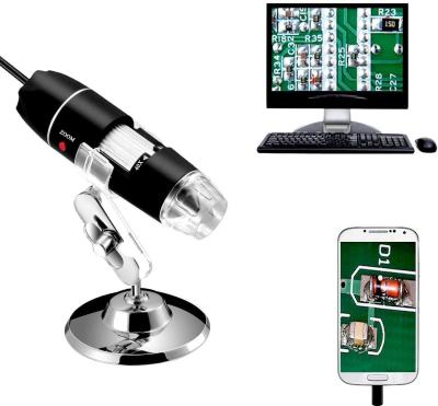 China Metal 40 To 1000x Magnification Endoscope 8 Led Usb 2.0 Digital Microscope With Metal Stand Compatible With Mac Window 7 8 10 Android for sale