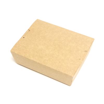 China Foldable Fast Food Packing Box Lightweight Eco Friendly Kraft Container for sale